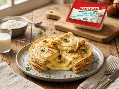 Laktozsuz Dilimli Tost Peynirli Krep Tarifi