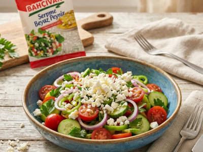 Serpme Beyaz Peynirli Salata Tarifi