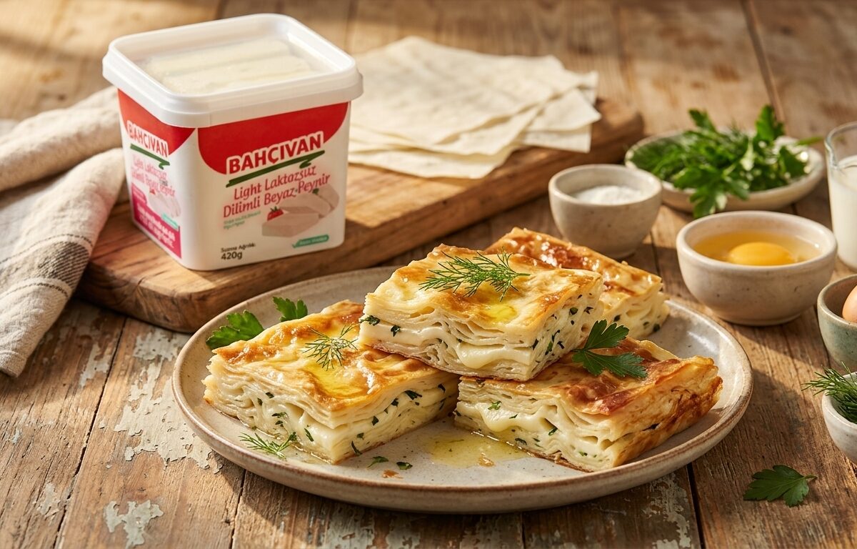 Light Laktozsuz Dilimli Beyaz Peynirli Su Böreği Tarifi
