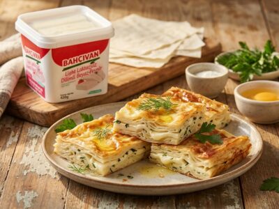 Light Laktozsuz Dilimli Beyaz Peynirli Su Böreği Tarifi