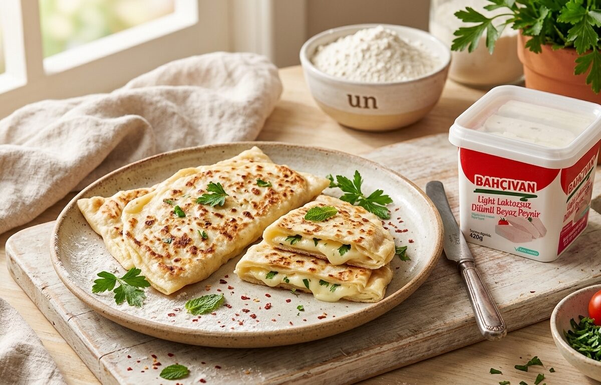 Light Laktozsuz Dilimli Beyaz Peynirli Gözleme Tarifi