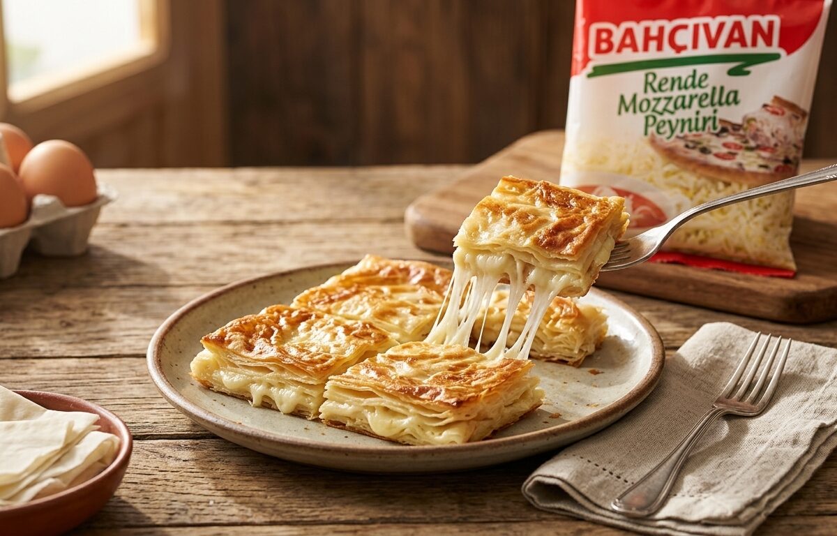 Rende Mozzarella Peynirli Ev Yapımı Su Böreği Tarifi