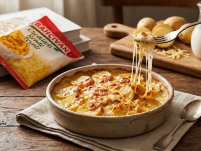 Cheddarlı Rende Peynirli Fırın Patates Tarifi