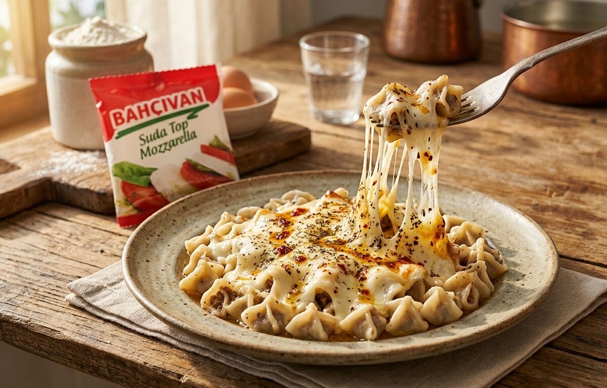 Suda Top Mozzarellalı Mantı Tarifi