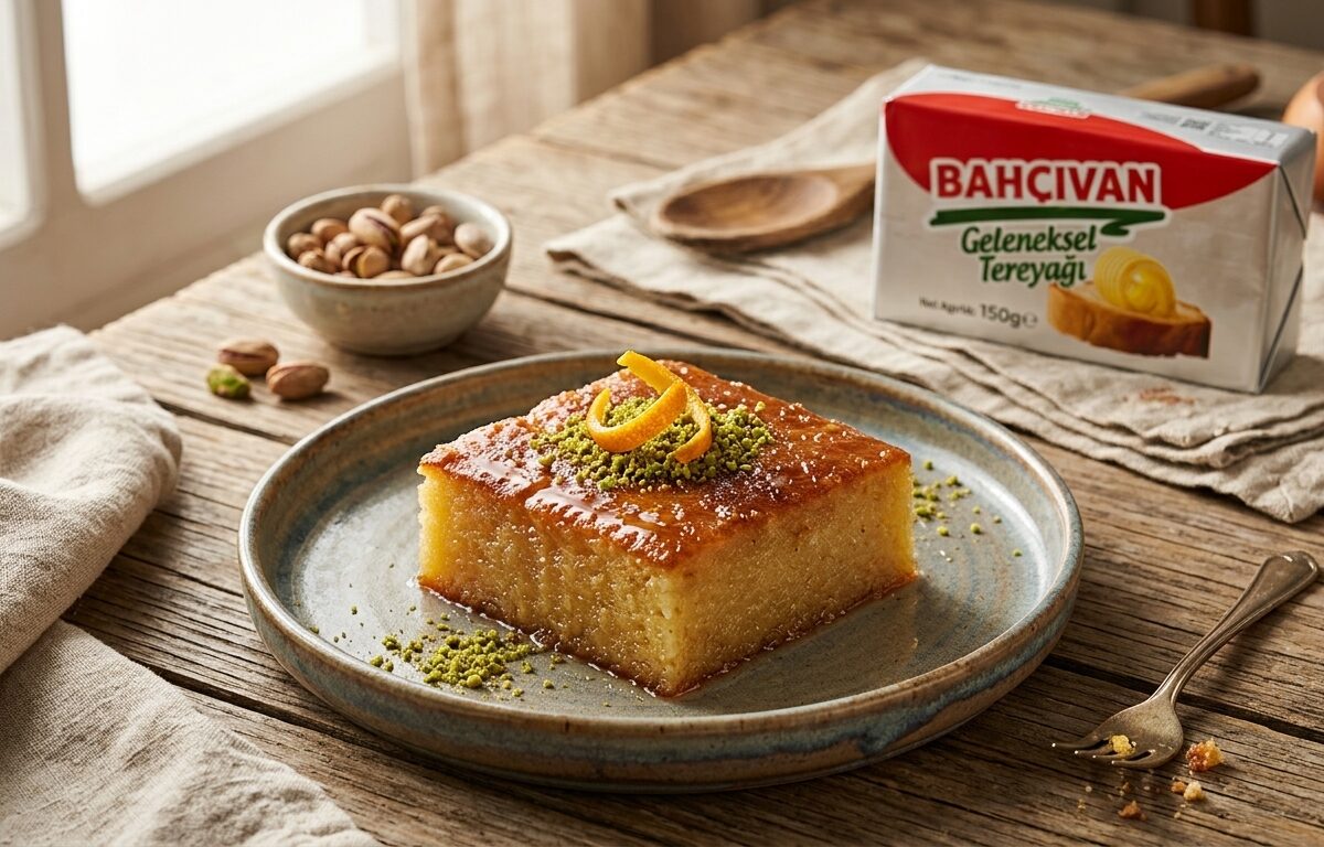 Geleneksel Tereyağlı Revani Tatlısı Tarifi