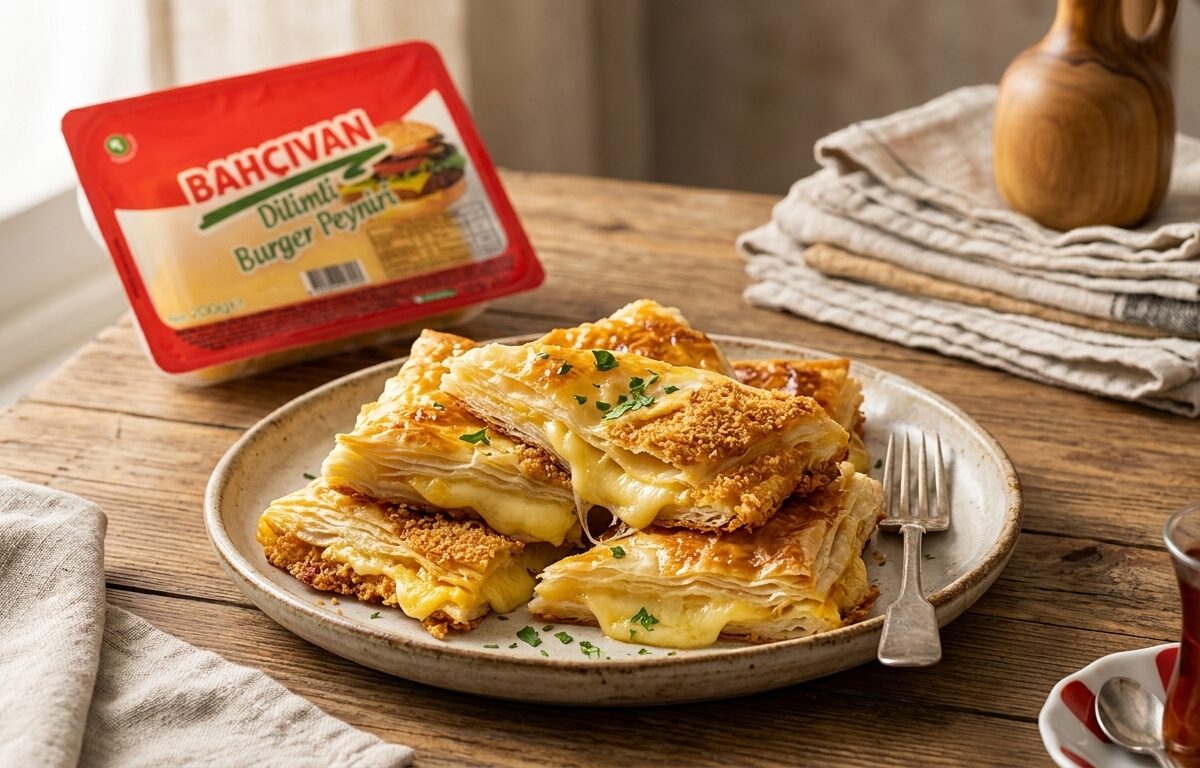 Dilimli Burger Peynirli Börek Tarifi