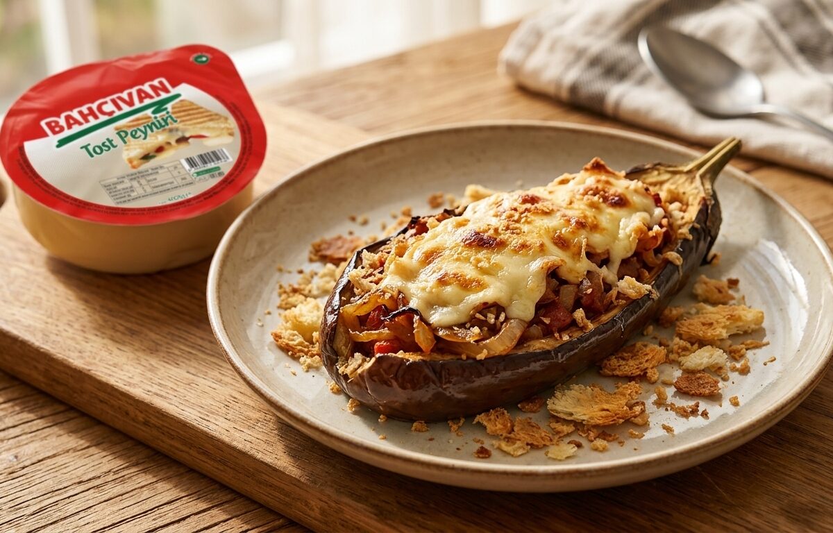 Tam Yağlı Tost Peynirli Karnıyarık Tarifi