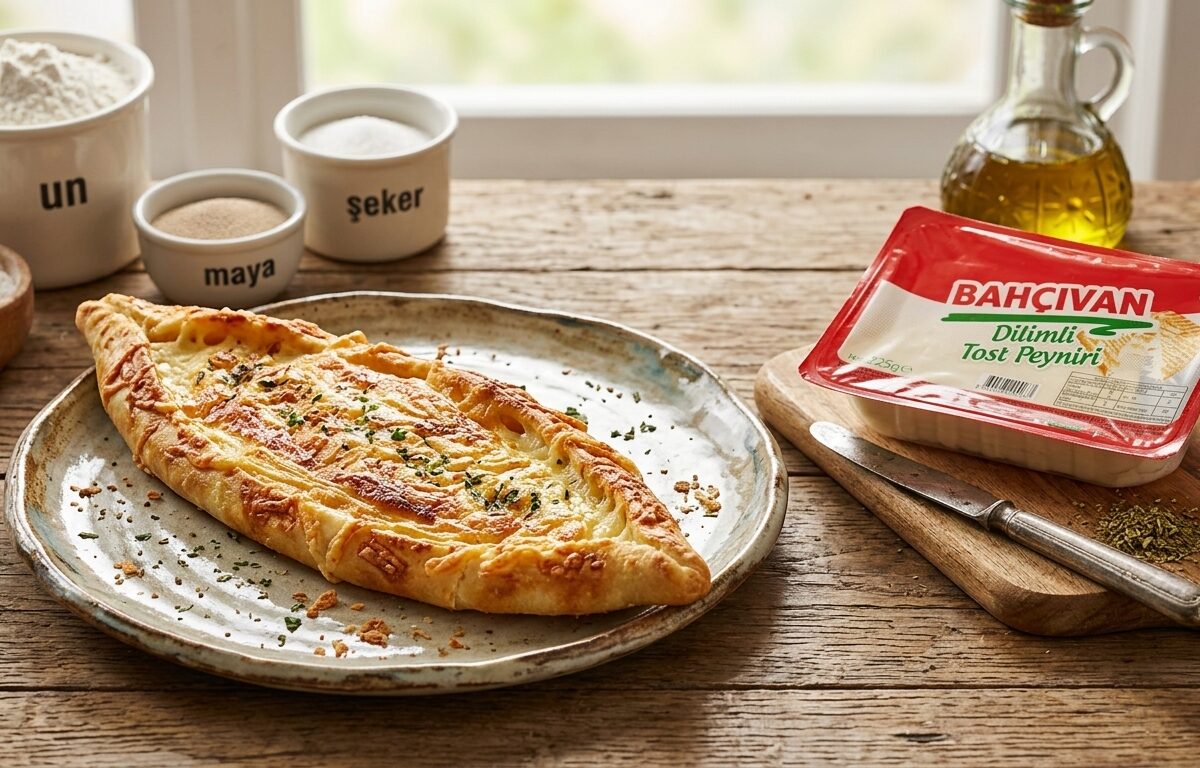 Dilimli Tost Peynirli Kaşarlı Pide Tarifi
