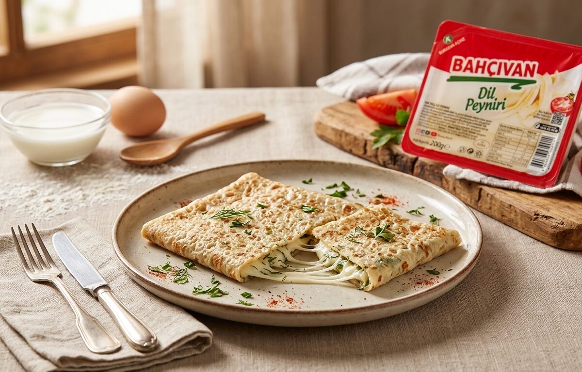 Dil Peynirli Krep Tarifi