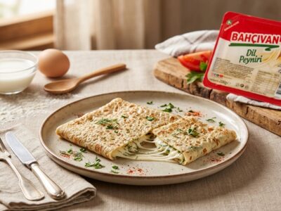 Dil Peynirli Krep Tarifi