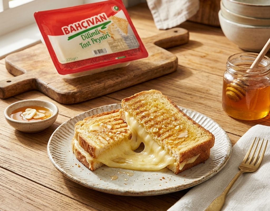 Dilimli Tost Peynirli Ballı Sarımsaklı Tost Tarifi