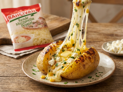 Rende Mozzarella Peynirli 3 Peynirli Kumpir Tarifi