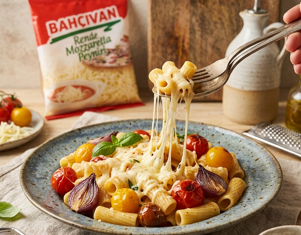 Rende Mozzarella Peynirli Tek Tencerede Makarna Tarifi