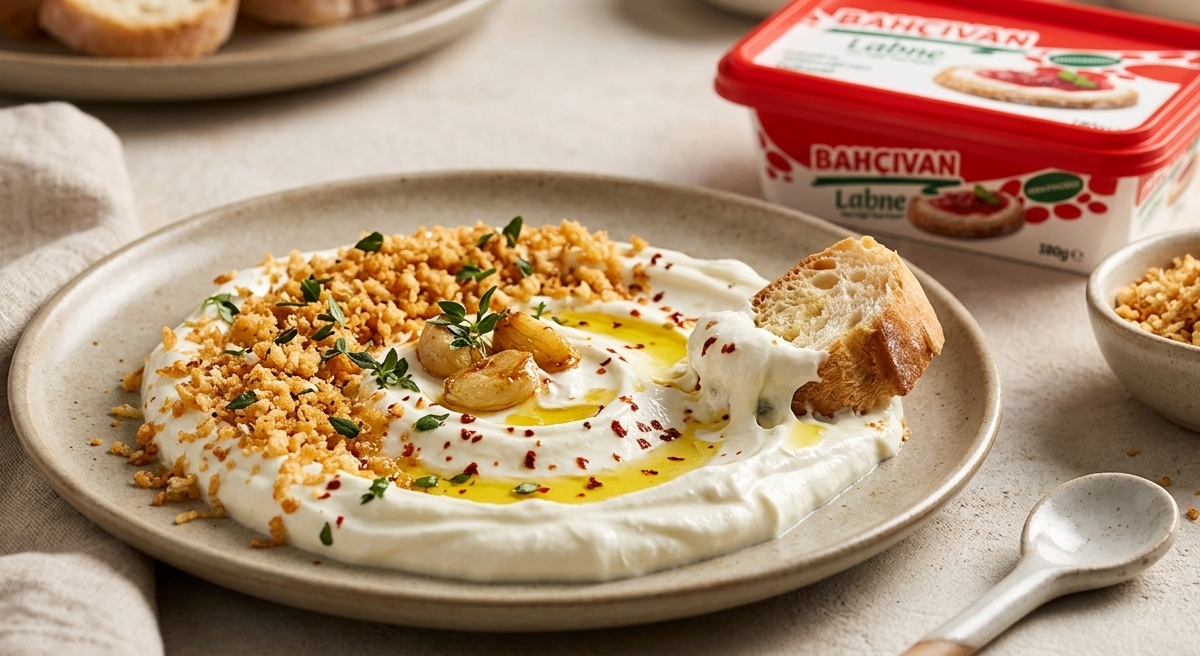 Labneli Çıtır Pankolu ve Sarımsaklı Dip Sos Tarifi