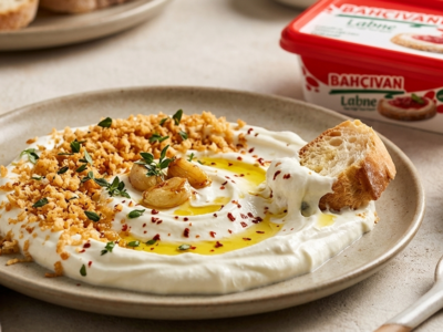 Labneli Çıtır Pankolu ve Sarımsaklı Dip Sos Tarifi