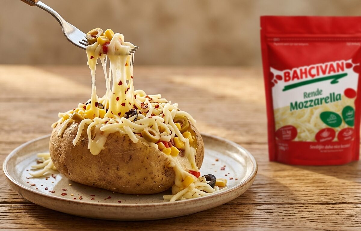 Rende Mozzarella Peynirli 3 Peynirli Kumpir Tarifi