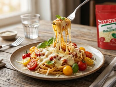 Rende Mozzarella Peynirli Tek Tencerede Makarna Tarifi