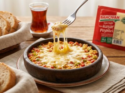 Tam Yağlı Taze Kaşar Peynirli Menemen Tarifi