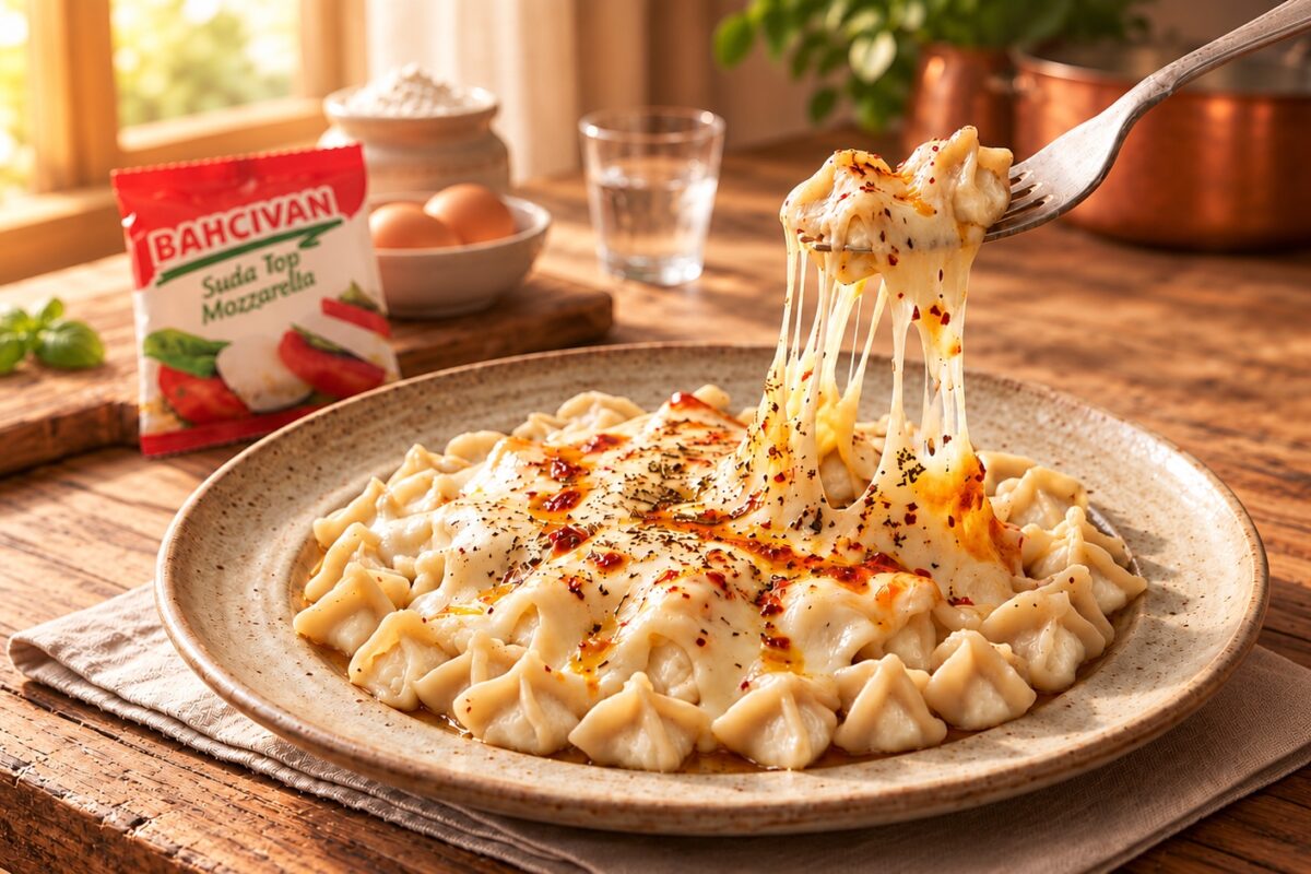 Suda Top Mozzarellalı Mantı Tarifi
